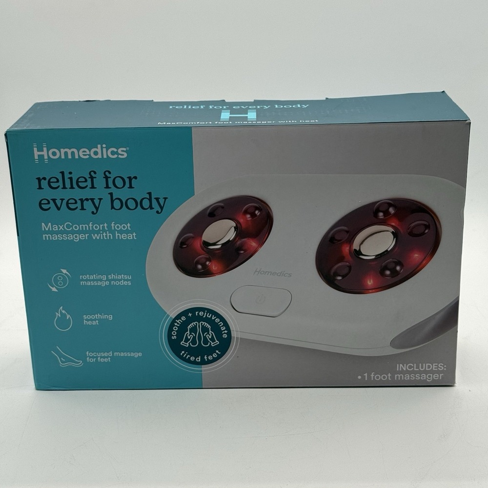 Homedics MaxComfort Therapeutic Shiatsu Foot Massager with Soothing‎ Heat